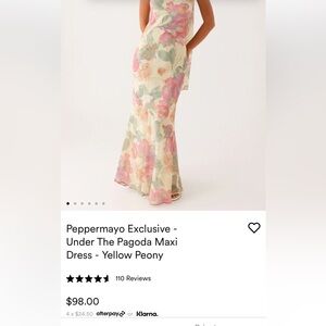 Peppermayo Floral Maxi Skirt - Pink and Cream